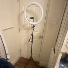 LED Ring Light with Adjustable Tripod Stand, Phone Holder, Dimmable, 1 Unit