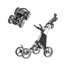 CaddyTek Explorer V8 - SuperLite 4 Wheel Golf Push Cart, Explorer Version 8