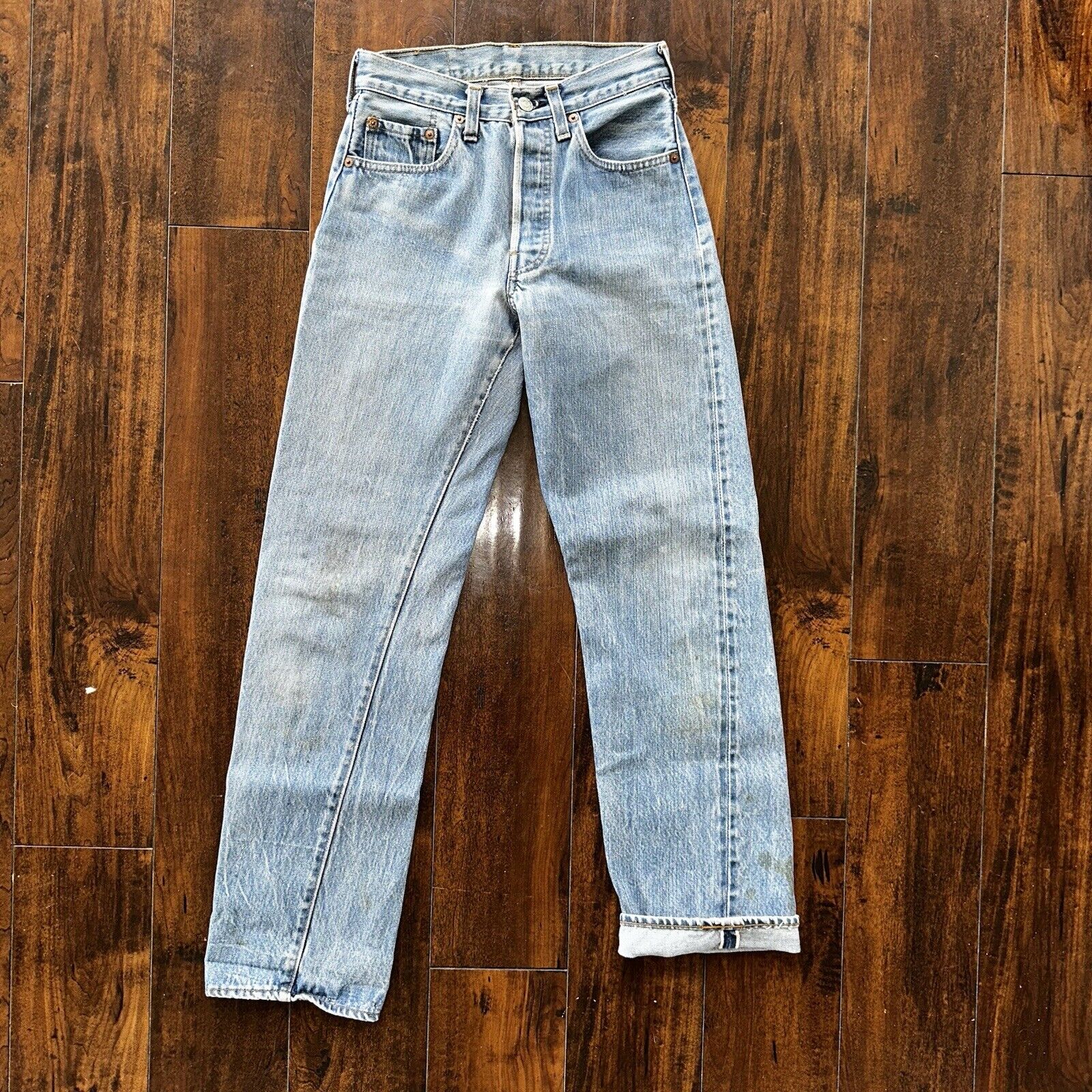 Levis Vintage 80s Redline Selvedge USA 501 XX Jeans 66 70s 27x34 