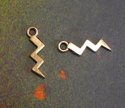 100 Lightning Strike Bolt Charms Harry Potter Silver Tone Charm Sky Pendants