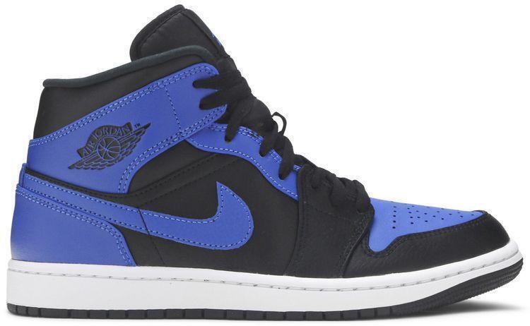 Jordan 1 Mid Black Hyper Royal for Sale | Authenticity