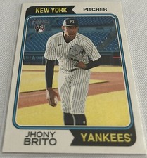 2023 Topps Heritage High Number Baseball Jhony Brito New York Yankees Rookie 557