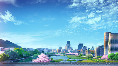 Anime city  sky Playmat Gaming Mat