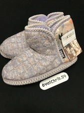 MUK LUKS Women's Sz 9-10 Large Lavender Pink Winter Slippers 16986-531 New 