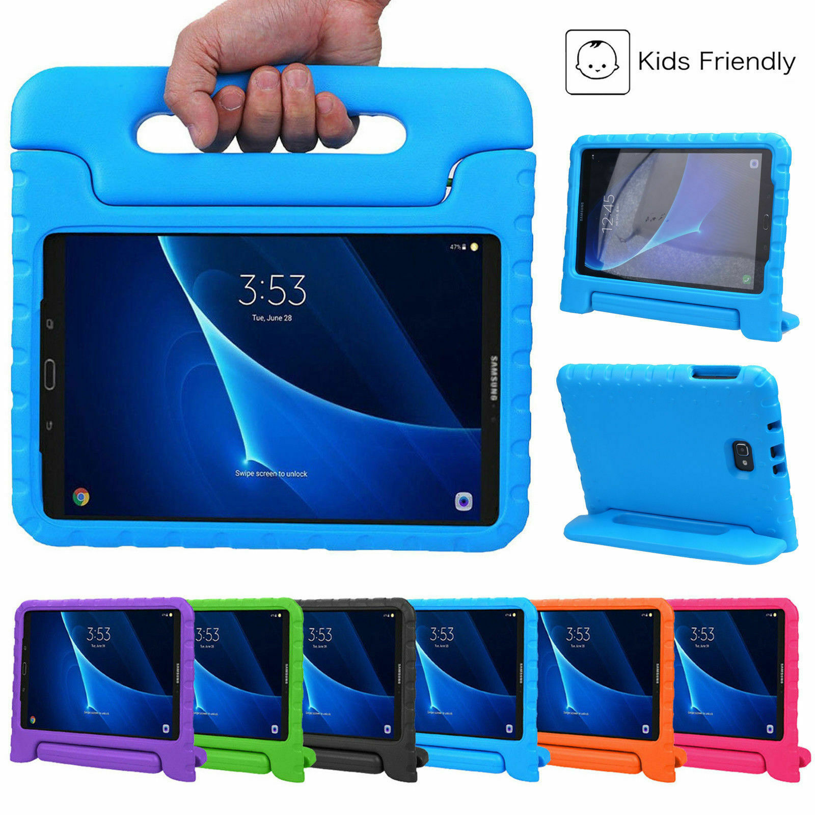 For Samsung Galaxy Tab A 8.0 inch Tablet Kids Shockproof EVA Handle Case Cover