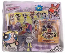 PowerPuff Girls Magnetic Story Writer 34 Magnets Cartoon Network 1999 Dry Erase