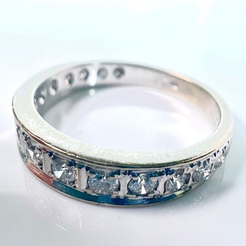 Ring Memory 585 Gold 0.50 ct Diamanten Gr. 58,5 / 18,6 mm änderbar 4g Weißgold - Bild 7 von 11