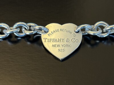 Tiffany & Co 'Return To Tiffany' Heart Tag Silver Bracelet With