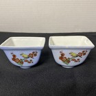 Chinese Dipping Bowls Purple w/ Yellow Bird Cherry Blossoms Set of 2 — photo 3