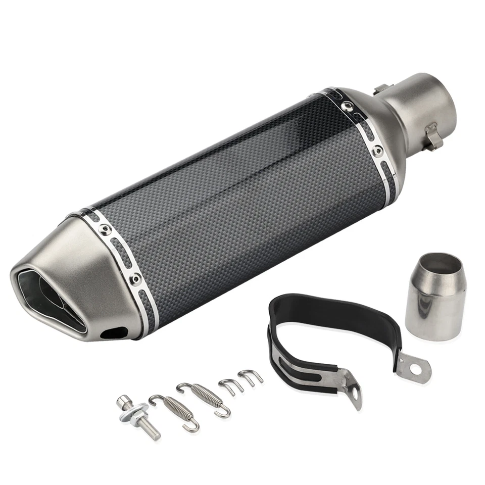 Silenciador de escape universal para motocicletas deslizable con DB Killer Foto 2 de 4