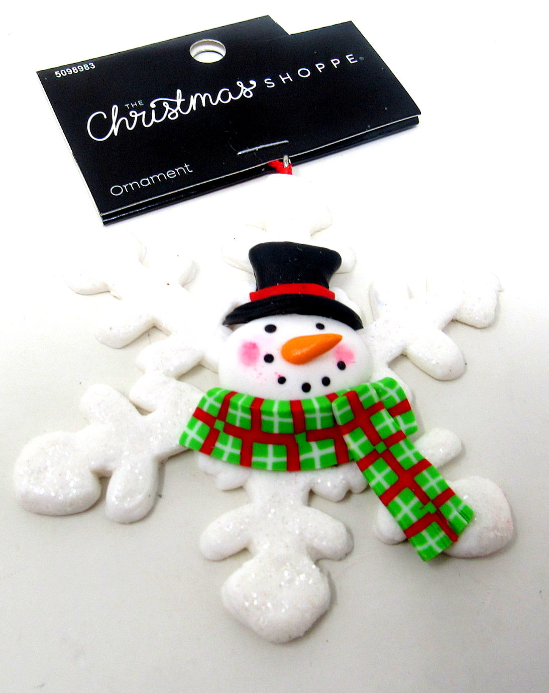 Snowflake Snowman Face Ornament 3.5 Inch Christmas Decor US Seller #124