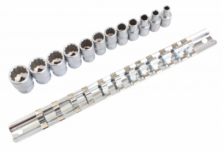 DEMA Steckschlüssel-Set 19-tlg, 1/2 Zoll Antrieb, 8–32 Mm – Vielzahn Für Hohes Drehmoment
