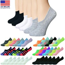 Lot 3-12 Pairs Women Boat Liner Invisible No Show Low Cut Solid Cotton Socks