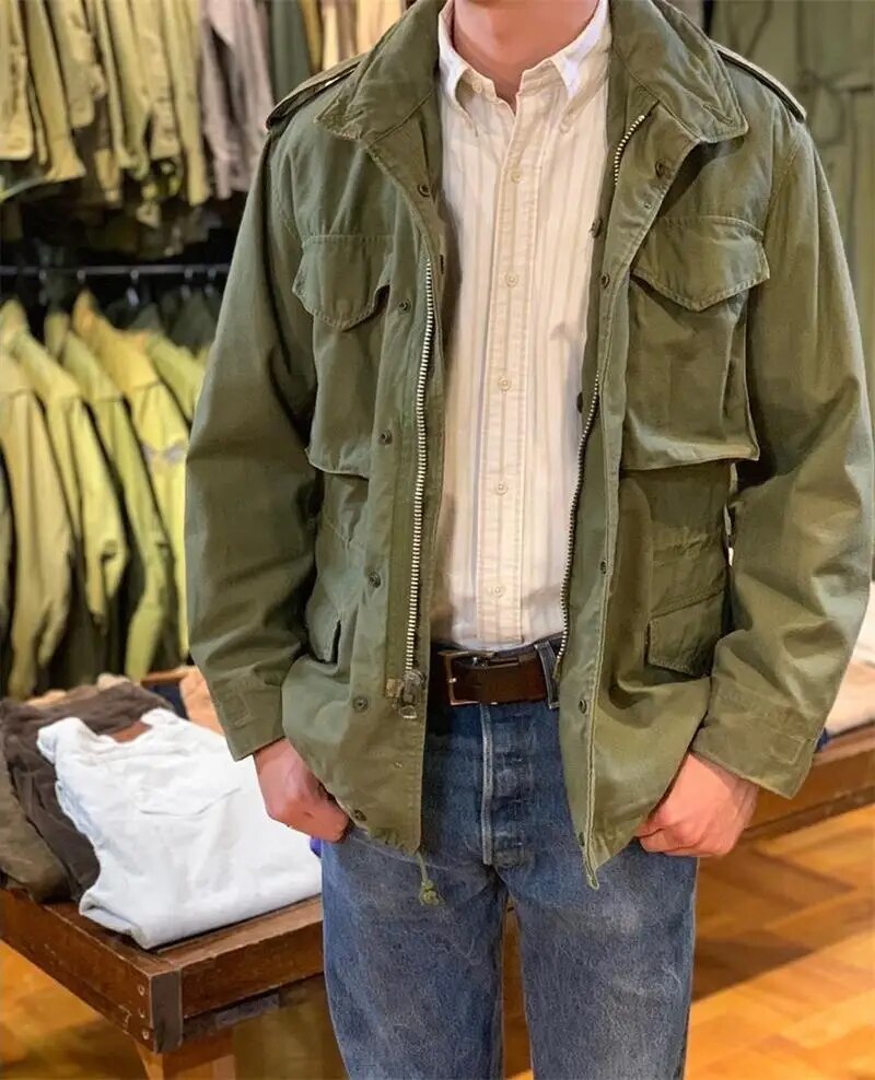 Mens US Olive Green Military Army M65 Jacket Air Force Spring Autumn Cotton Coat Mens US Olive Green Military Army M65 Jacket Air Force Spring Autumn Cotton Coat