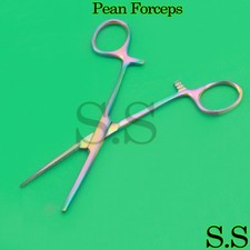 Multi Color Rainbow Pet Hair Puller Removing Hemostat Forceps 6.25" Straight