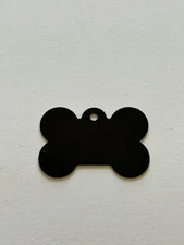 CUSTOM ENGRAVED PERSONALIZED PET TAG ID DOG-Bone Shape-10 Color Choices