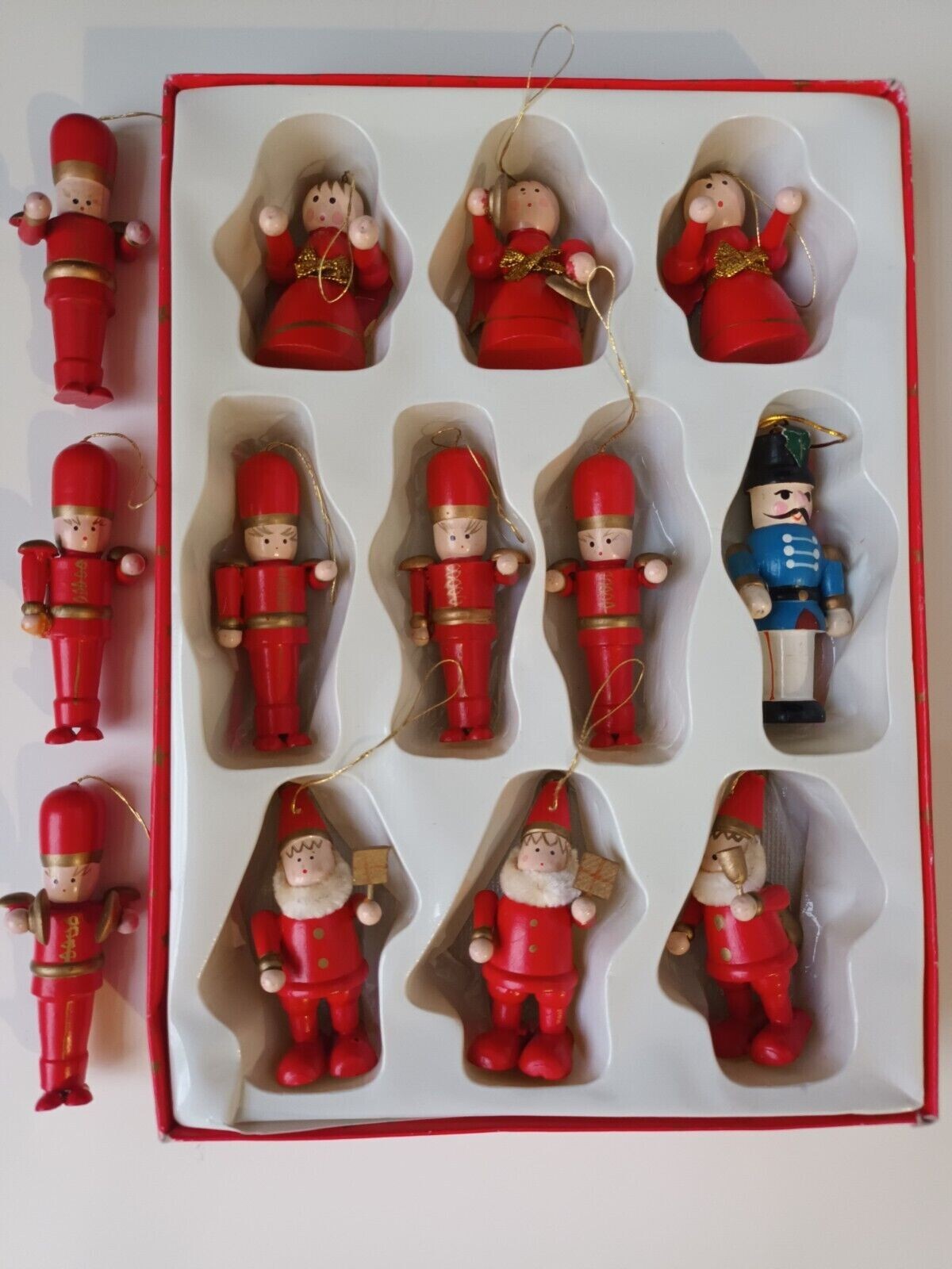 Job Lot Christmas Tree Decorations Ornaments Wooden Light Nativity