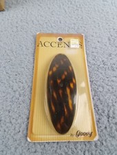 READ Vintage Goody Accents Clip Barrette Brown 80s Turtle Hair
