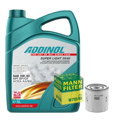 Man Oil Filter + 5L 5W-40 Addinol Super Light Audi Seat Skoda VW Golf 6 Touran