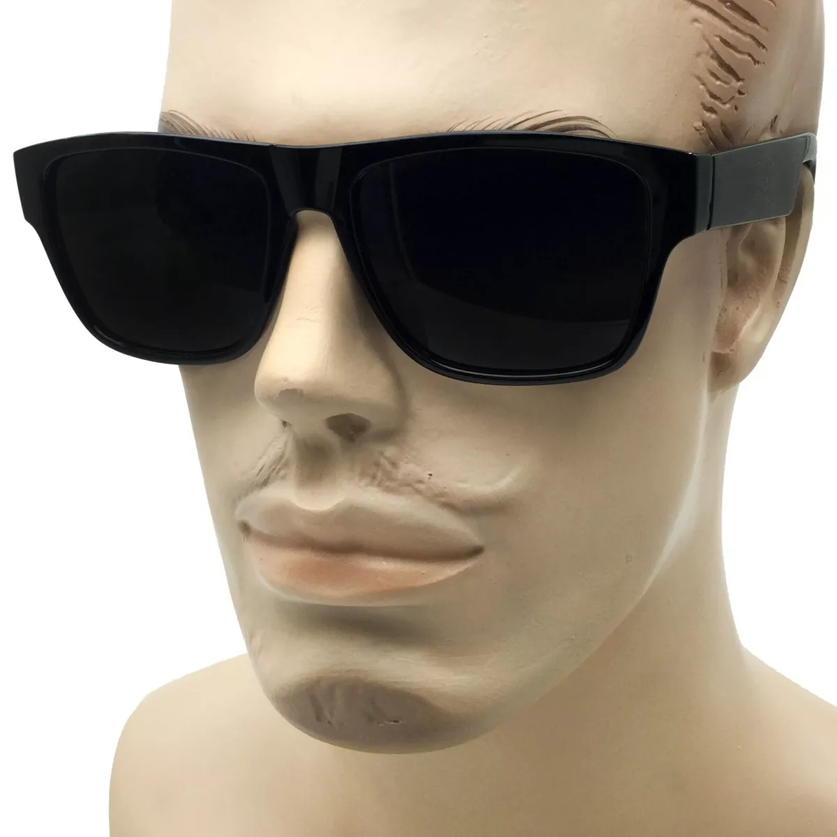 Super dark black lens sunglasses sales