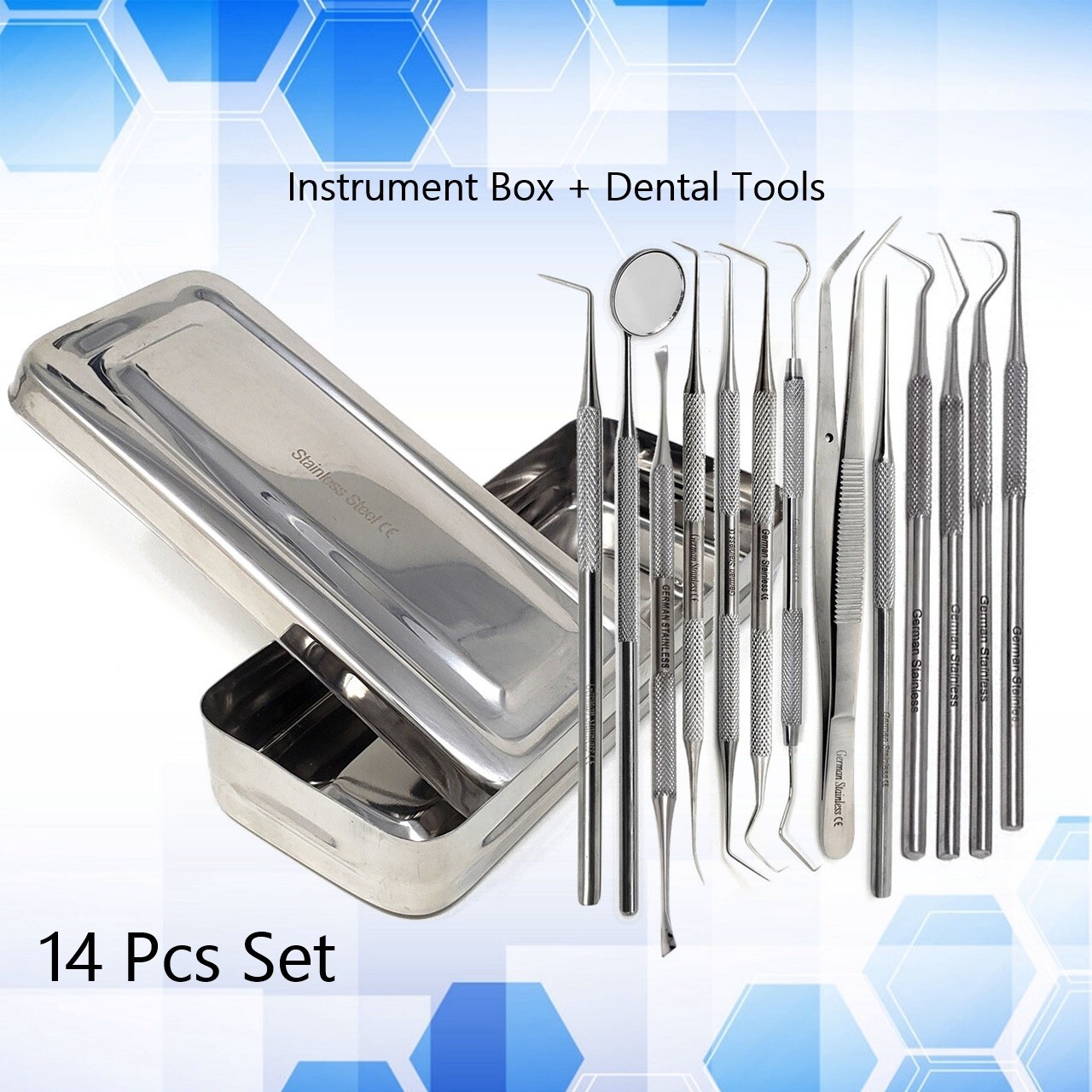 GERMAN 9 EA Dental Pick & Mirror Tool Sculpture Instrument Oral - Foto 2