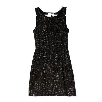 Ann Taylor Loft Dress Women Size M Jersey Knit Black Brown Polka Dot  Lightweight | eBay
