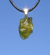 Arizona Peridot Free Form Crystal Stone Pendant Necklace Small