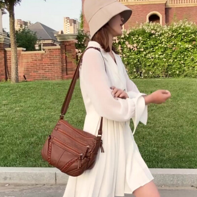 Necvior Women Canvas-Shoulder Bag Unisex Messenger Bag Men Large Capacity Crossbody Bag