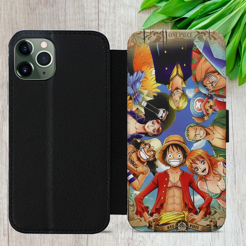 ONE PIECE LUFFY FLIP CASE FOR IPHONE SAMSUNG HUAWEI MANGA WALLET PHONE COVER - Picture 28 of 36