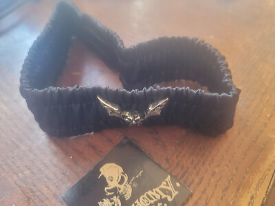 Bat Cloth and Pewter Wristband by Alchemy Gothic B52RARE