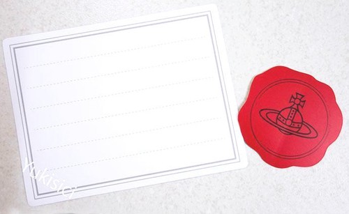 Vivienne Westwood Handkerchief Orb Stamp Chop Print Greeting Card Sticker 49cm - Picture 6 of 6