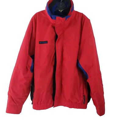 Columbia Vtg 90s Size L Mens Bugaboo Coat 3 In 1 Winter Ski Jacket Red Blue