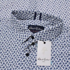 Robert Graham NWD Harlan Casual Button Down Shirt Size 2XL White / Blue Paisley