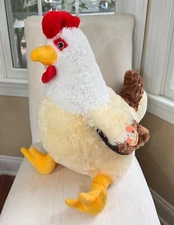 Hugfun Large 20" Plush Chicken Rooster Realistic Stuffed Animal NEW