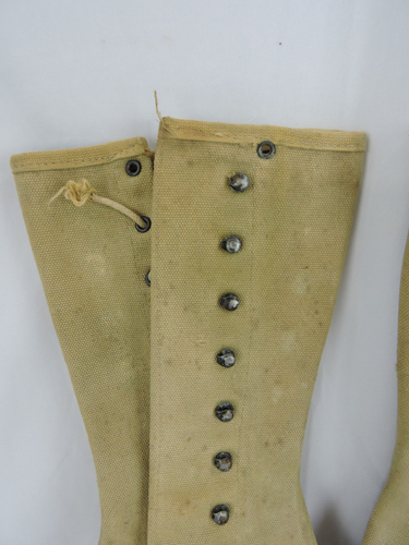 Vintage WWI US Army Field Leggings Gaiters Canvas no Makers Mark or Size Tag - Picture 3 of 22
