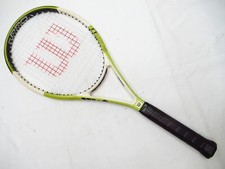  READ DESCRIPTION  WILSON NCODE NPRO TENNIS RACQUET 4 3/8 NEW STRINGS/GRIP 