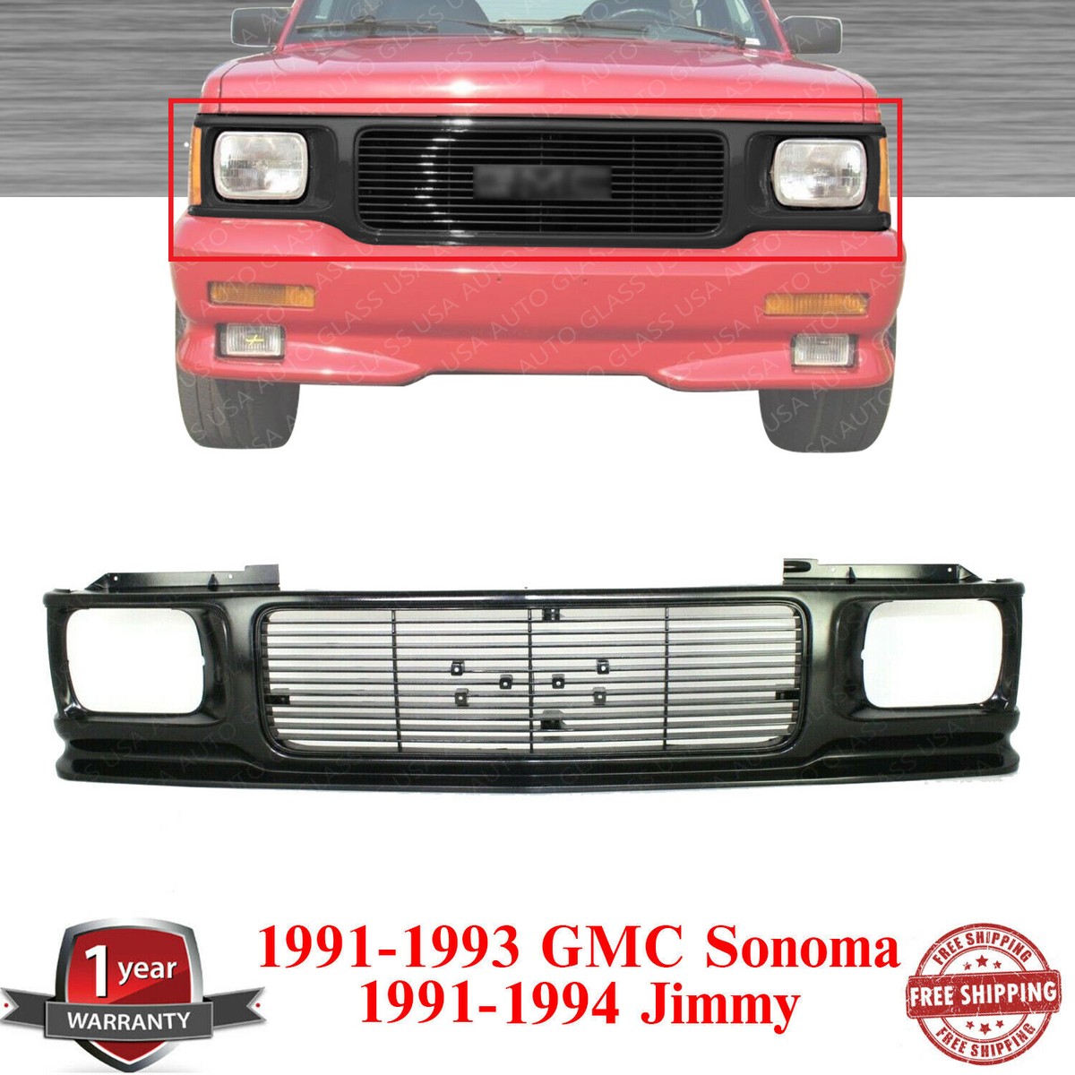 Grille Assembly For 1991-1993 GMC Sonoma S15 / 1991-1994 Jimmy | eBay