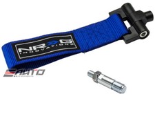 Nrg 5000lbs Screw On Front Tow Hook Strap Adapter Fit 09-13 Jazz 08-13 Ge8 Blue