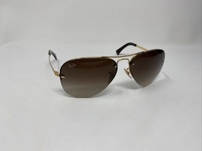 Brown faded aviator Ray Bans Ray-Ban Aviator Sunglasses RB3025, 58MM, Grey Gradient Lens  main image 4
