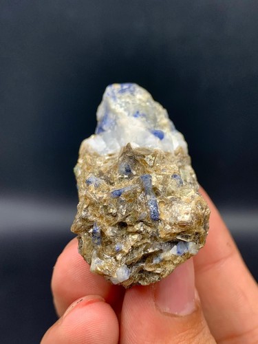 53GM | Amazing Blue Sapphire Crystal w/Mica Corundom Specimen | Afghanistan - Picture 4 of 10