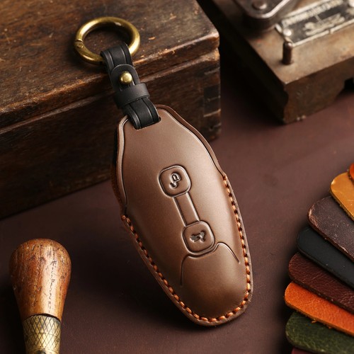 Leather Motorcycle Key Cover Case Shell For Piaggio Vespa GTS300 GT S300 GTS 300 - Picture 9 of 9