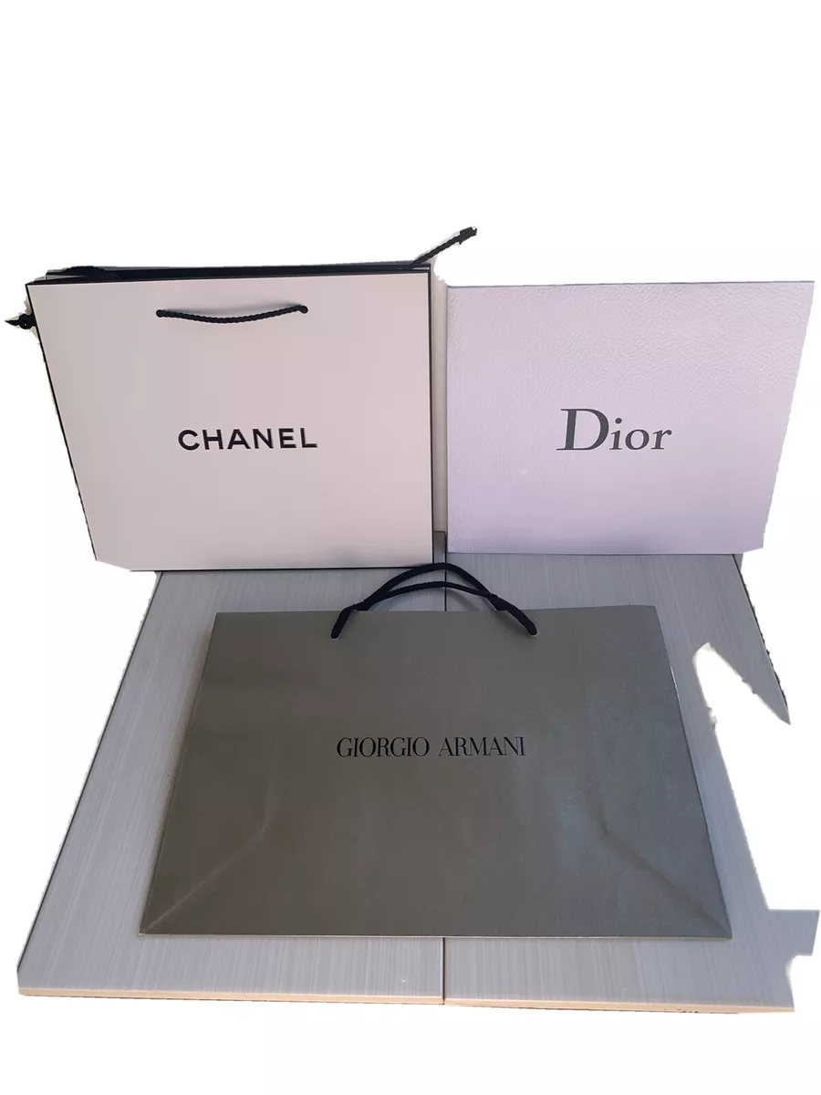 Chanel Dior And Armani Gift Bags Brand New Authentic Lot Of 3