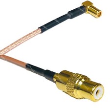 RG316 SMB MALE ANGLE to RCA FEMALE RF Cable Rapid-SHIP LOT