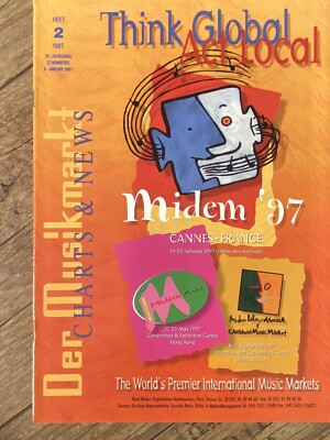Der Musikmarkt Nr.2 Charts&News midem´97 +Top100 6.Januar 1997 +3xA3-Poster