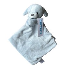 Carters Unisex Baby Blue Puppy Dog Plushie Security Blanket Lovey Gift New 68583