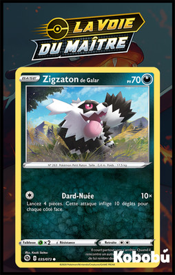 Pokemon Karte Galar Zigzaton 035/073 EB3.5 Der Weg des Meisters Degen Schild