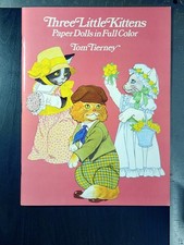 1986 Tom Tierney Three Little Kittens Paper Dolls UNCUT