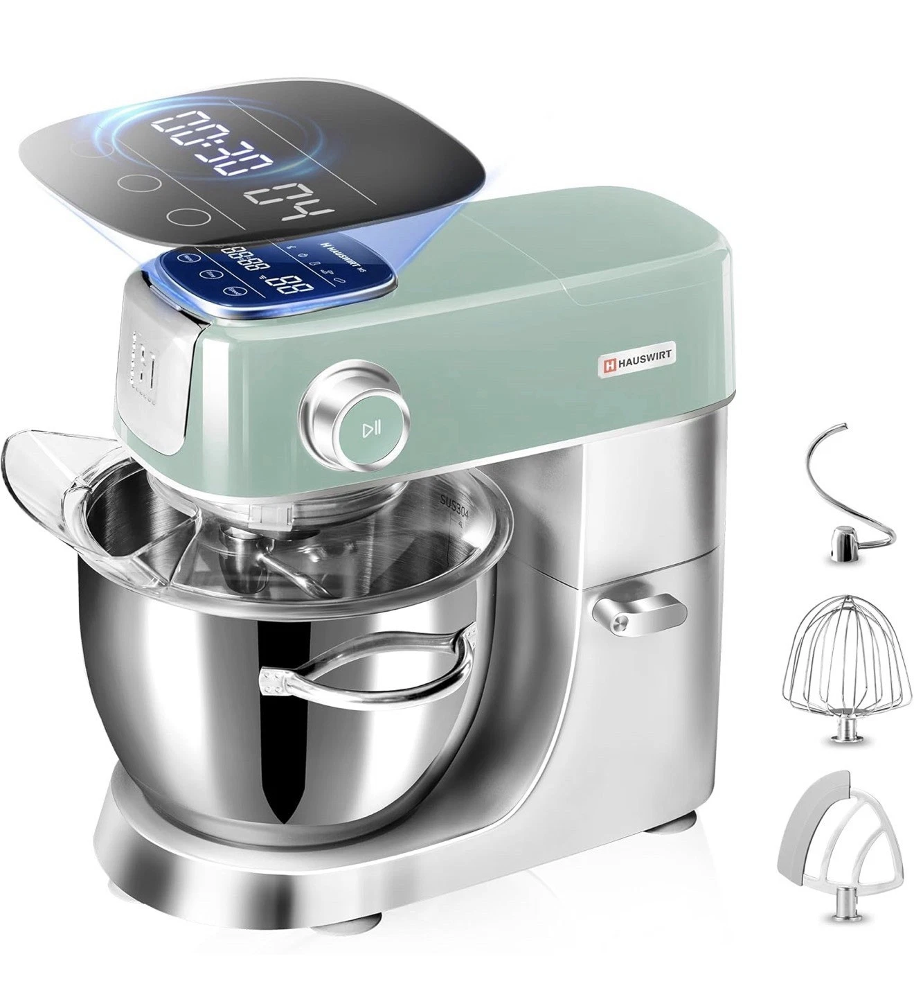 Hauswirt M5 Smart Stand Mixer 5.3Qt 11-Speed Led Touchscreen Kitchen Mixer Lake