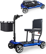 Ultra Lightweight 4 Wheel Folding Mobility Scooter - 36 Lbs, 22Miles Range, Ligh
