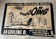 AFFICHE FRANQUIN GASTON LAGAFFE 8 ÈME SALON DE LA BD 230CM X 150CM INTROUVABLE !